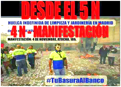 Cartel huelga limpieza Madrid 2013